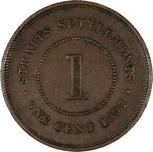 Straits Settlements / One Cent 1897 - reverse photo