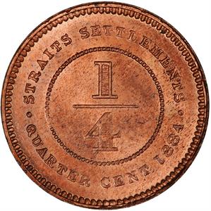 Straits Settlements / Quarter Cent 1884 - reverse photo