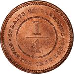 Quarter Cent 1884: Photo Coin, Straits Settlements, Quarter Cent 1884 / thumbnail