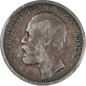 Sweden / One Krona 1876 - obverse photo