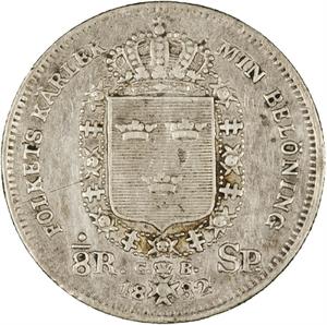 Sweden / One-eighth Riksdaler 1832 - reverse photo