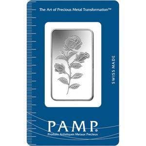 Switzerland / Silver Twenty Grams Bar - PAMP Rosa - reverse photo