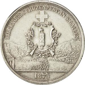 Switzerland / Shooting Thaler 1874 - reverse photo