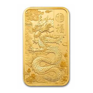 Switzerland / Gold Ounce Bar - PAMP Good Luck Dragon - reverse photo