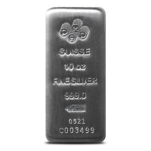 Switzerland / Silver Ten Ounces Bar - PAMP Cast - reverse photo