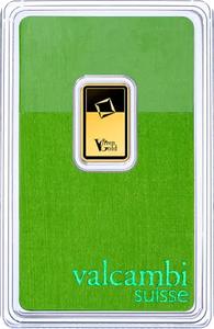 Switzerland / Gold Two and a Half Grams Bar - Valcambi Green Gold - obverse photo
