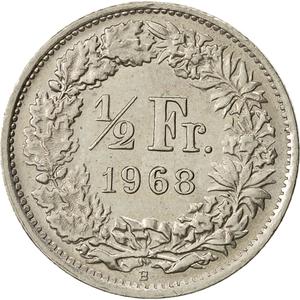 Switzerland / Half Franc 1968 - reverse photo