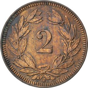 Switzerland / Two Centimes (Rappen) 1913 - reverse photo