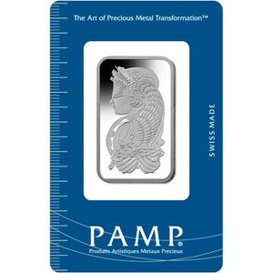 Switzerland / Platinum Ounce Bar - PAMP Fortuna - reverse photo