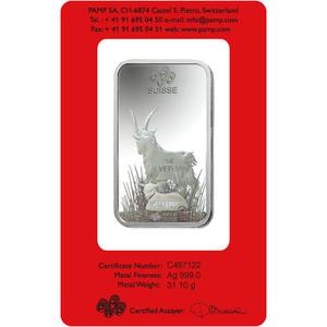 Switzerland / Silver Ounce Bar 2015 Year of the Goat - obverse photo