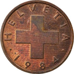 Switzerland / One Centime (Rappen) 1984 - obverse photo