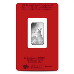 Switzerland / Silver Ten Grams Bar 2023 Year of the Rabbit - obverse photo
