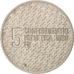 Switzerland / Five Francs 1989 Henri Guisan - reverse photo