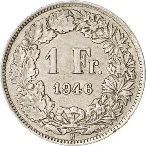 Switzerland / One Franc 1946 - reverse photo