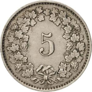 Switzerland / Five Centimes (Rappen) 1930 - reverse photo