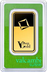 Switzerland / Gold One Hundred Grams Bar - Valcambi Green Gold - obverse photo