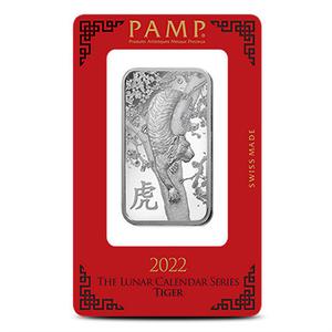 Switzerland / Silver Ounce Bar 2022 Year of the Tiger - reverse photo