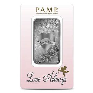 Switzerland / Silver Ounce Bar - PAMP Love Always - reverse photo