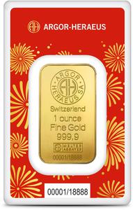 Switzerland / Gold Ounce Bar 2025 Lunar Snake, Argor Heraeus - reverse photo