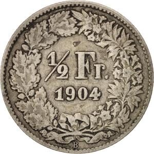 Switzerland / Half Franc 1904 - reverse photo