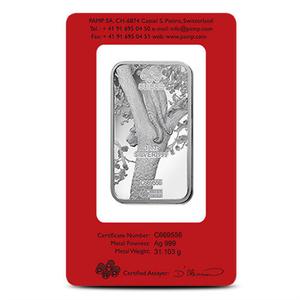 Switzerland / Silver Ounce Bar 2022 Year of the Tiger - obverse photo