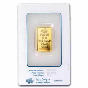 Switzerland / Gold Ten Grams Bar - PAMP Rosa - reverse photo