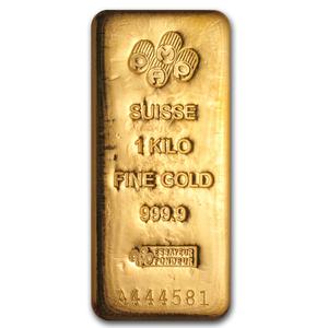 Switzerland / Gold Kilo PAMP Suisse Cast Bar - reverse photo