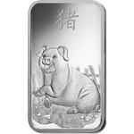 Silver One Hundred Grams Bar 2019 Year of the Pig: Photo Coin, Switzerland, Silver One Hundred Grams Bar 2019 Year of the Pig / thumbnail