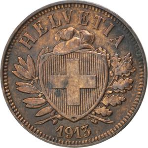 Switzerland / Two Centimes (Rappen) 1913 - obverse photo