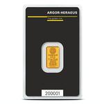 Gold Two and a Half Grams Bar - Argor-Heraeus: Photo Coin, Switzerland, Gold Two and a Half Grams Bar - Argor-Heraeus / thumbnail