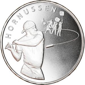 Switzerland / Twenty Francs 2015 Hornussen - reverse photo