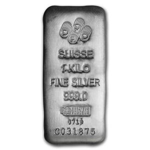 Switzerland / Silver Kilo PAMP Suisse Cast Bar - reverse photo