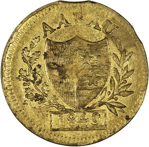 Switzerland / Shooting Jeton 1849 Aarau - reverse photo