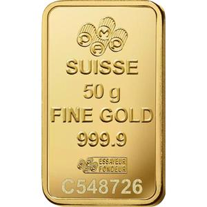 Switzerland / Gold Fifty Grams Bar - PAMP Fortuna - reverse photo