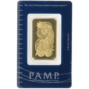 Switzerland / Gold Ounce Bar - PAMP Fortuna - reverse photo