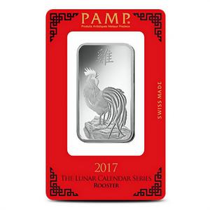 Switzerland / Silver Ounce Bar 2017 Year of the Rooster - obverse photo