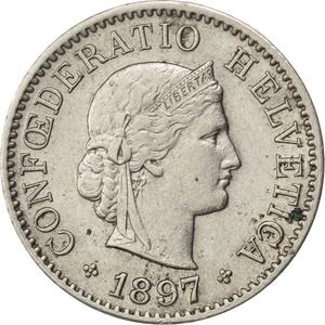 Switzerland / Five Centimes (Rappen) 1897 - obverse photo