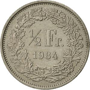 Switzerland / Half Franc 1984 - reverse photo