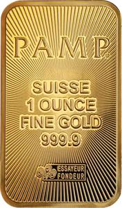 Switzerland / Gold Ounce Bar - PAMP - reverse photo