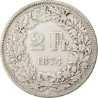 Switzerland / Two Francs 1874 - reverse photo
