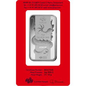 Switzerland / Silver Ounce Bar 2012 Year of the Dragon - obverse photo