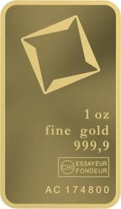 Switzerland / Gold Ounce Bar - Valcambi - reverse photo
