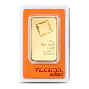 Switzerland / Gold One Hundred Grams Bar - Valcambi - reverse photo