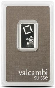 Switzerland / Platinum Ten Grams Bar - Valcambi - reverse photo
