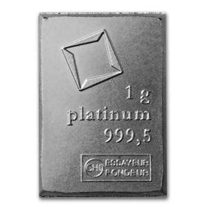 Switzerland / Platinum Gram Bar - Valcambi 2 - reverse photo
