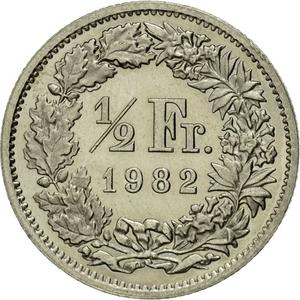 Switzerland / Half Franc 1982 - reverse photo
