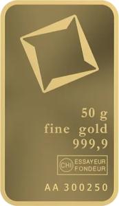Switzerland / Gold Fifty Grams Bar - Valcambi - reverse photo