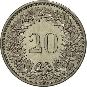 Switzerland / Twenty Centimes (Rappen) 1907 - reverse photo