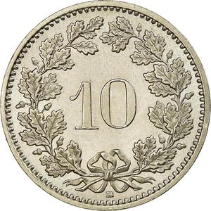 Switzerland / Ten Centimes (Rappen) 2007 - reverse photo