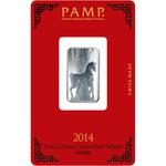 Silver Ten Grams Bar 2014 Year of the Horse: Photo Coin, Switzerland, Silver Ten Grams Bar 2014 Year of the Horse / thumbnail